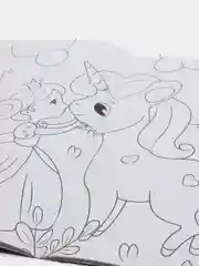 Лавандовый раскраска А4 для девочек / единороги / сказочный мир / зверята