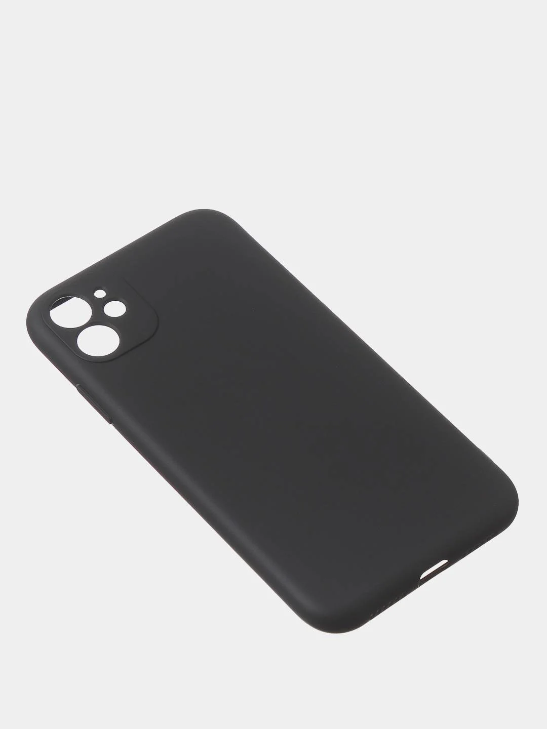 Черный чехол силиконовый матовый для iPhone