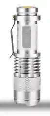 Серебряный компактный карманный фонарь SIPIK SK-68 zoomab CREE Q5 LED