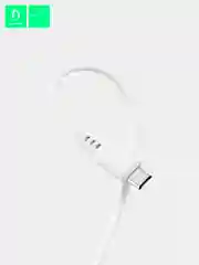 Белый кабель Denmen D23 microUSB, Type-C, Lightning, быстрая зарядка, 2.1 А, 2м
