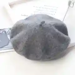 Серый берет женский, всесезонный, шерстяной