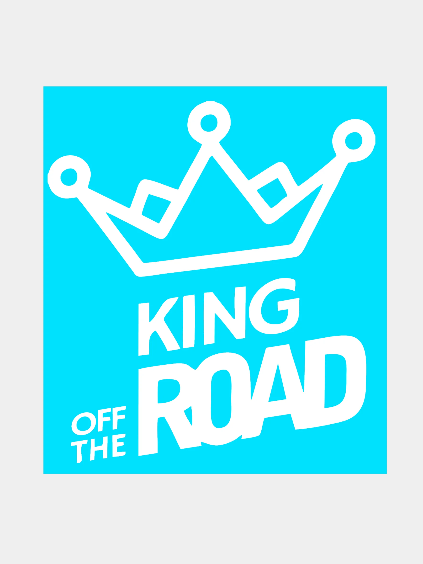 Белый наклейка на авто "King off the road"