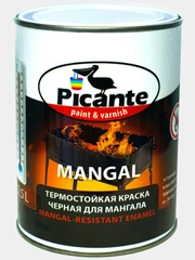 Эмаль термостойкая Mangal, черная, 0,75 кг