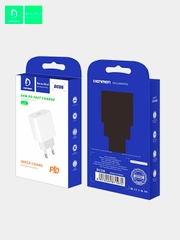 Быстрая зарядка Denmen DC06 Type-C, 20W PD, QC, 3.6 A, white