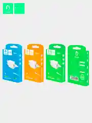 Сетевое зарядное устройство Denmen DC02 с проводом Type-C, microUSB, Lightning, 2.4 A