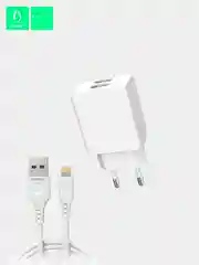 Сетевое зарядное устройство Denmen DC02 с проводом Type-C, microUSB, Lightning, 2.4 A
