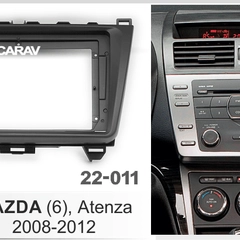 Переходная рамка 2DIN для Mazda 6 2008-12, 9 дюймов, 22-011