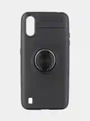 Черный чехол для Samsung A01 с кольцом