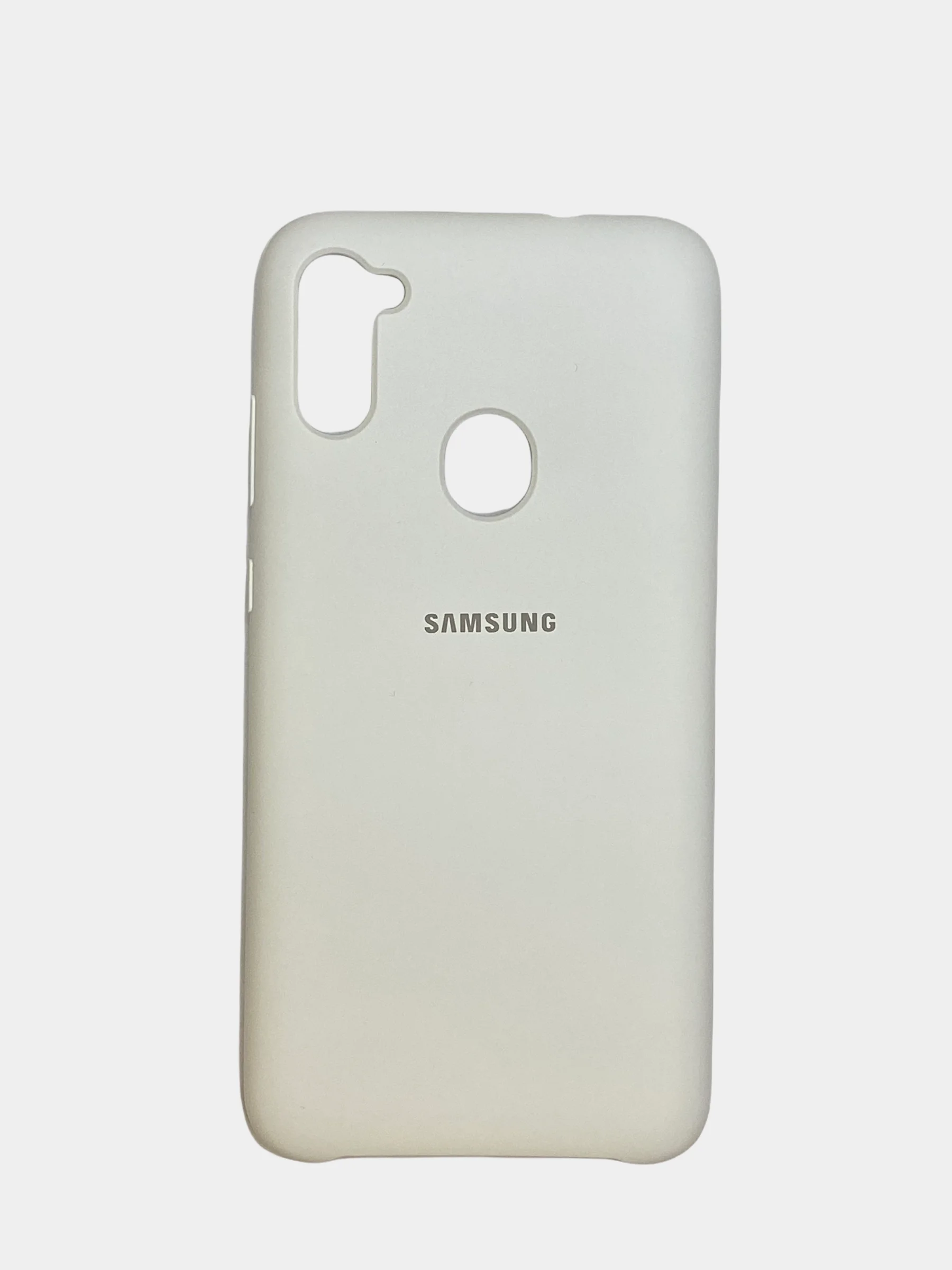 Белый чехол Silicone Cover на Samsung Galaxy A10, A31, A20S, A21S, M11, M51