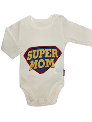 Боди для новорожденных с рукавами Super Mom