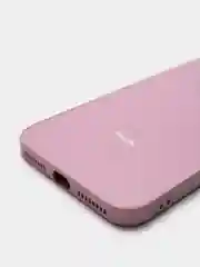 Сиреневый чехол силиконовый со стеклянной панелью для iPhone 7 Plus / iPhone 8 Plus