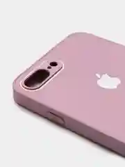 Сиреневый чехол силиконовый со стеклянной панелью для iPhone 7 Plus / iPhone 8 Plus