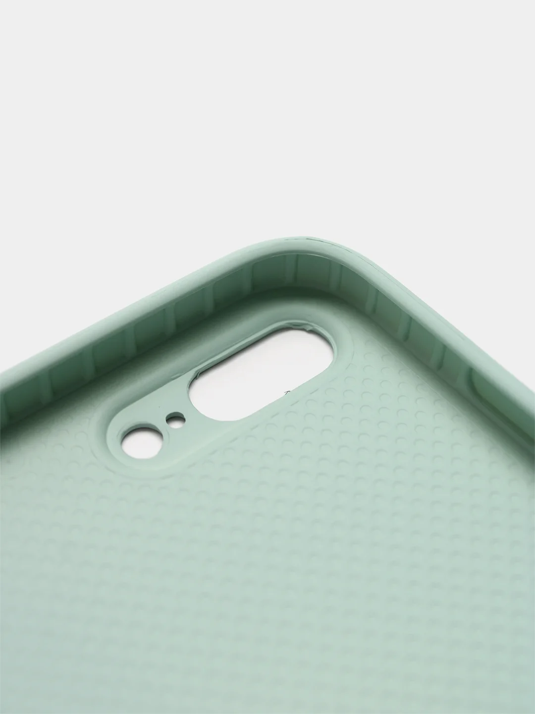 Мятный чехол силиконовый со стеклянной панелью для iPhone 7 Plus / iPhone 8 Plus