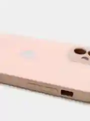 Кремовый силиконовый чехол для iPhone 12, со стеклянной панелью