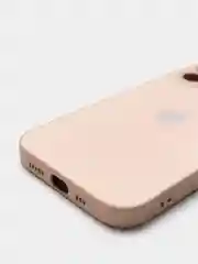 Кремовый силиконовый чехол для iPhone 12, со стеклянной панелью