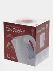 Чайник ENERGY E-211, 1,8 л, диск, бело-красный