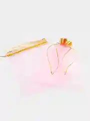 Конфетный мешочки 3шт 20*30см Органза с золотой каймой. Упаковка новогодних подарков