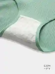 Белый хлопковые трусы в рубчик