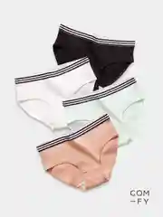 Хлопковые трусы в рубчик