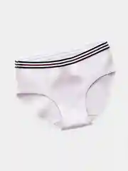 Лавандовый хлопковые трусы в рубчик