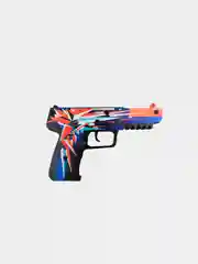 Резинкострел пистолет Five-Seven (FN) из кс го / cs go (Буйство Красок), дерево