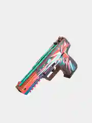 Резинкострел пистолет Five-Seven (FN) из кс го / cs go (Буйство Красок), дерево