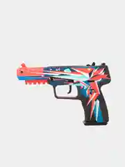 Резинкострел пистолет Five-Seven (FN) из кс го / cs go (Буйство Красок), дерево