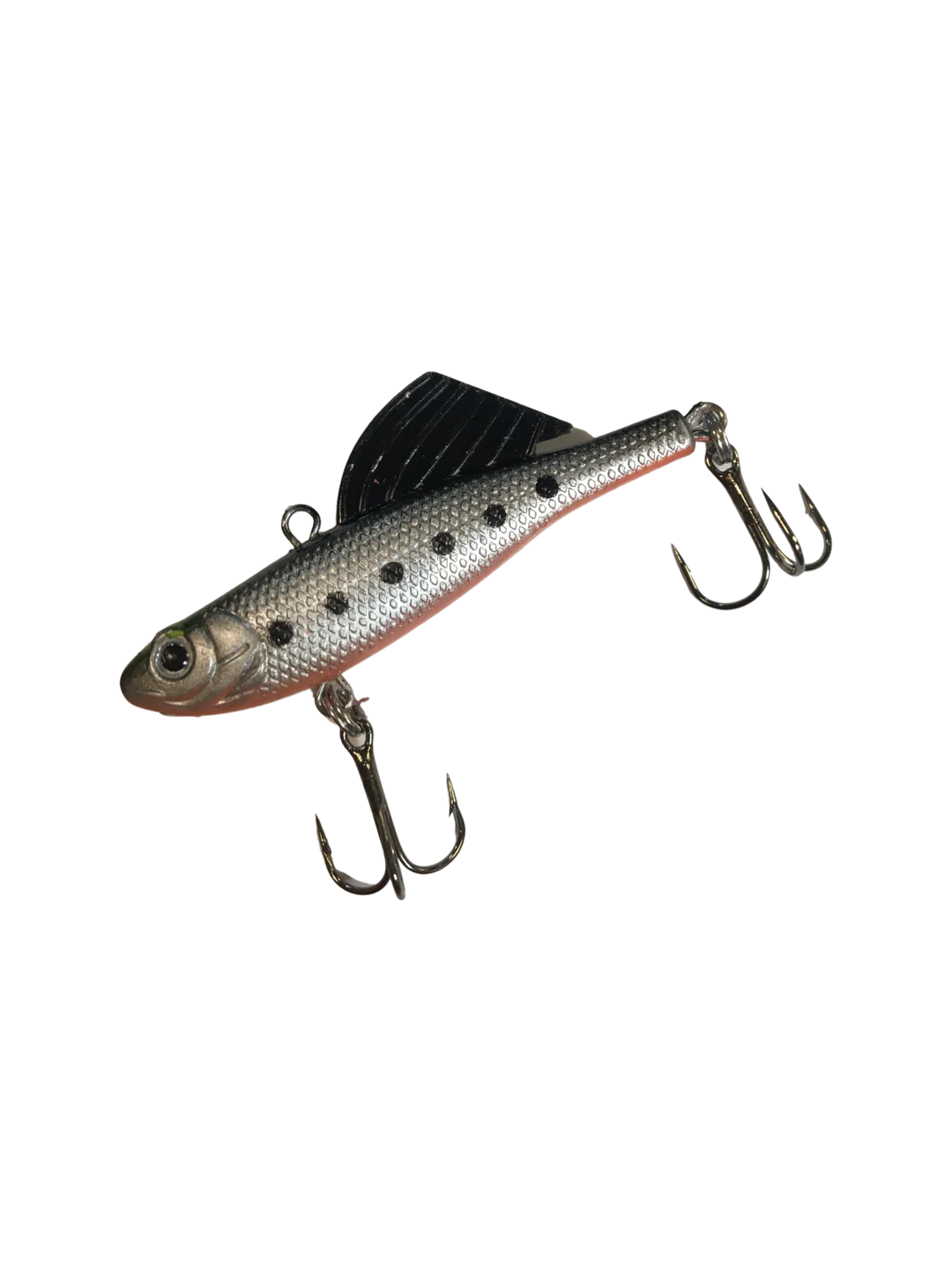 Серый силиконовый раттлин X-Saurus Vibe 65