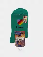 Бирюзовый носки женские, плотные, высокие, с ярким принтом Likee, Morrah