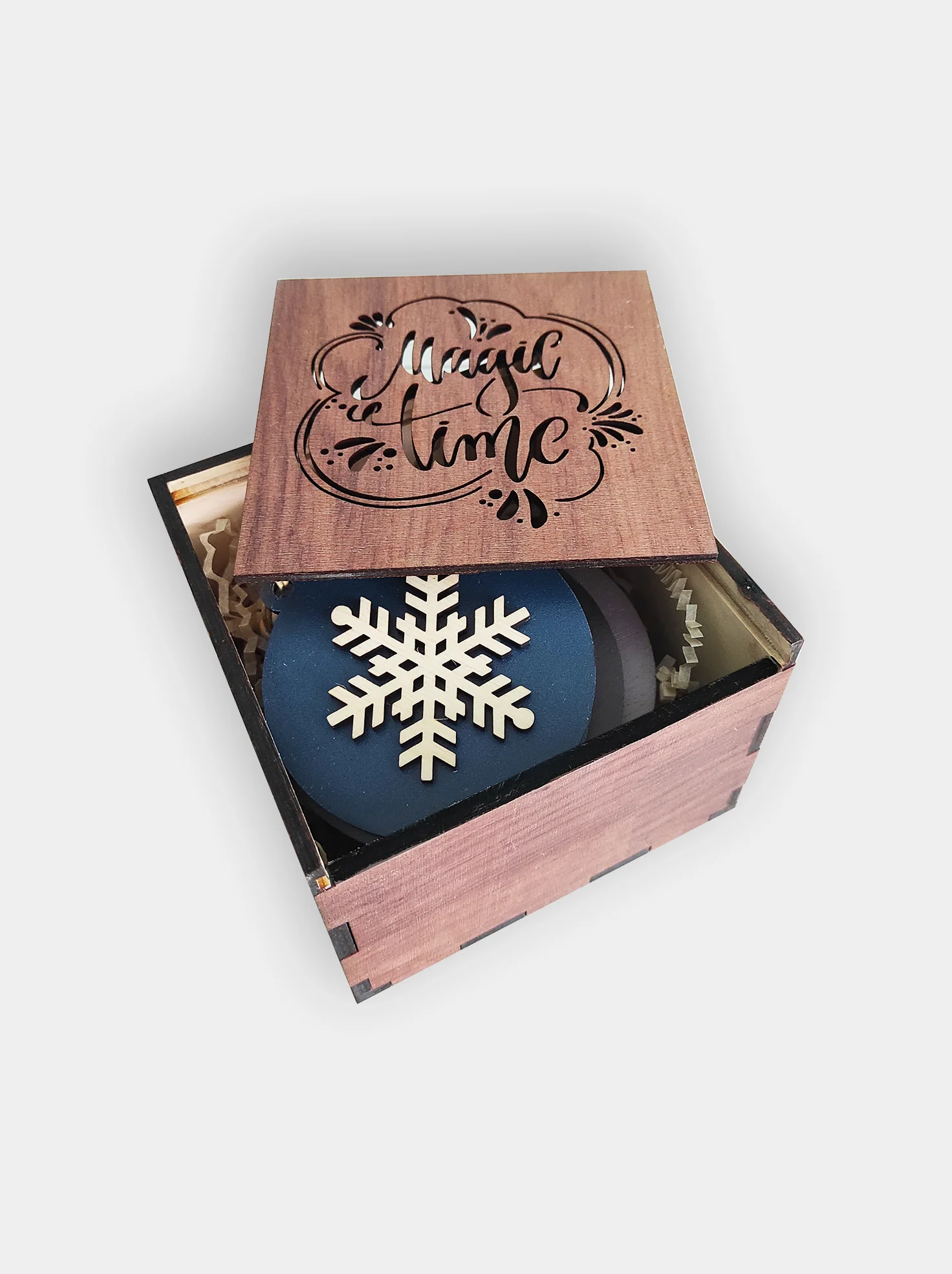 Набор елочных деревянных игрушек "Magic time", 6 шт
