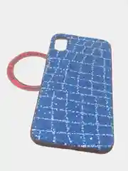 Синий силиконовый чехол с блестками для iPhone X