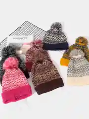 Бежевый шапка мужская, с помпоном, 4 цвета, хлопок