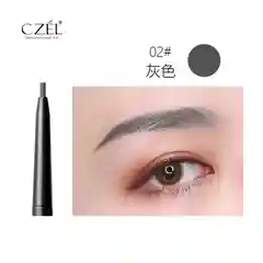 Угольный ультратонкий карандаш для бровей с щёточкой CZEL