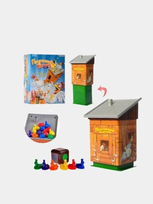 Игра настольная "Прыгающий курятник"/ Развивающая, веселая игра