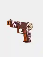 Черный резинкострел пистолет Five-Seven (FN) из кс го / cs go 1.5 Жнец, дерево
