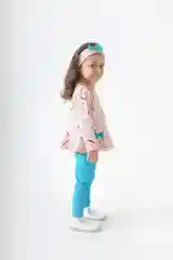 Комплект Золотой ключик для девочек: кофта с длинным рукавом, легинсы и повязка на голову