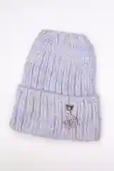 Голубой шапка женская зимняя КЕТ на флисе
