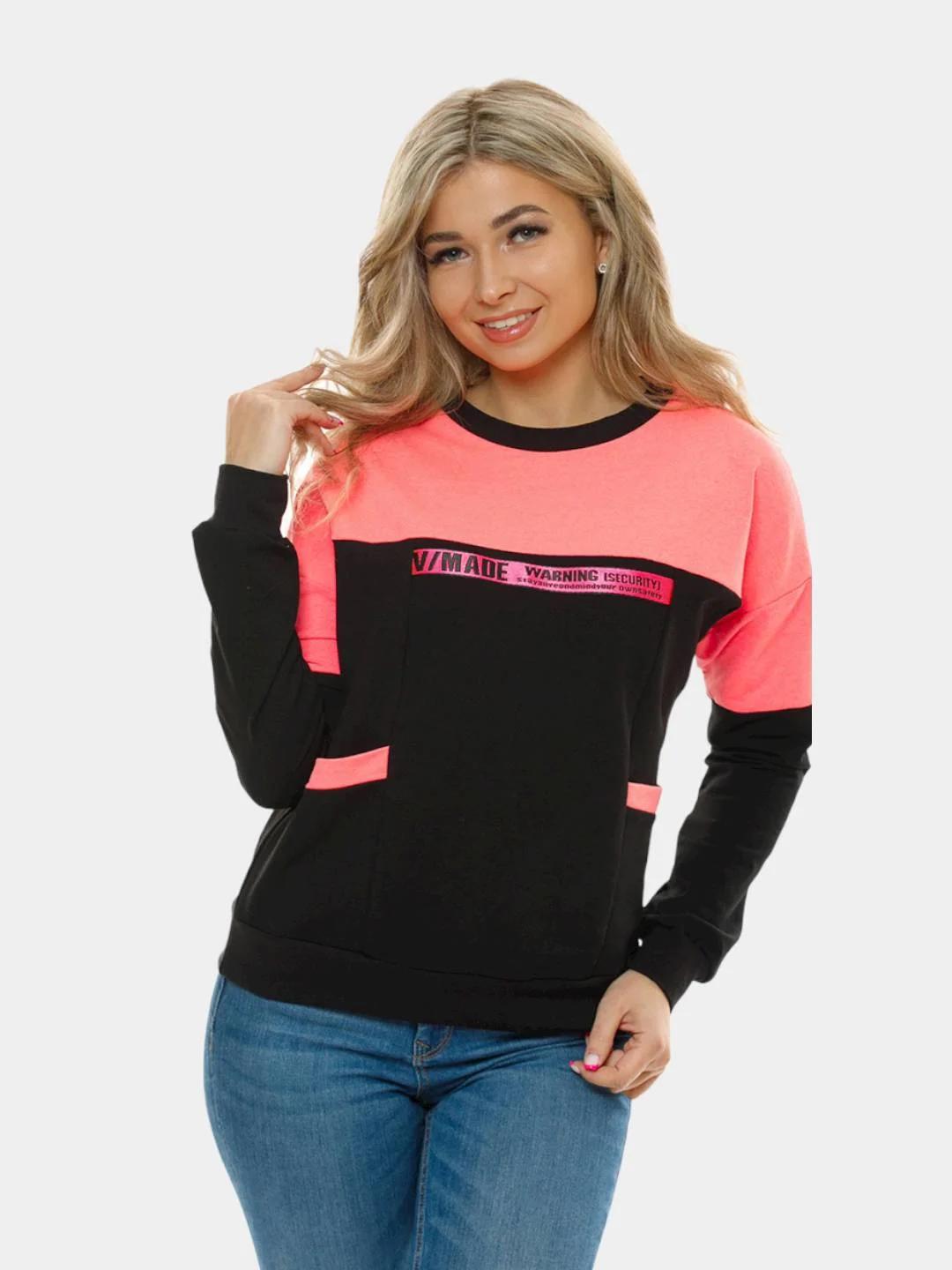 Розовый женский свитшот Цунами lovetex.store