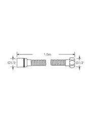 FASHUN шланг для душа 1,5м INOX, растяжной, защита от перекручивания, нержавеющая сталь