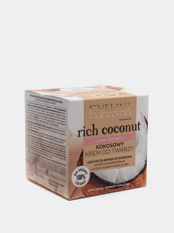 Eveline Cosmetics RICH COCONUT Мультипитательный крем для лица для сухой кожи, 50 мл