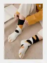 Бронзовый носки женские "Лапки, Cat", махровые, утепленные