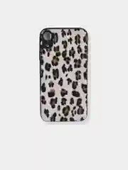 Багровый чехол накладка с мехом рисунком леопард гепард тигр пантера для Iphone 6s x xs max