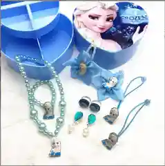 Алый шкатулка для девочек с зеркалом, набор бижутерии для девочек Disney