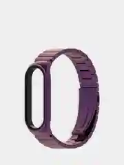 Синий металлический ремешок для Xiaomi Mi Band 3 / 4 / 5 / 6 стальной фитнес браслет