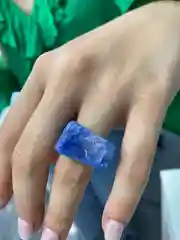 Нежное кольцо в голубом цвете