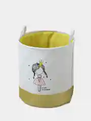 Горчичный корзина для белья и хранения тканевая с ручками