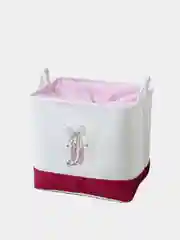 Бордовый корзина для белья и хранения тканевая с ручками