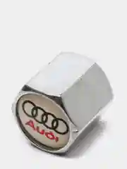 Белый колпачки на ниппель с брелком-ключом с логотипом Audi
