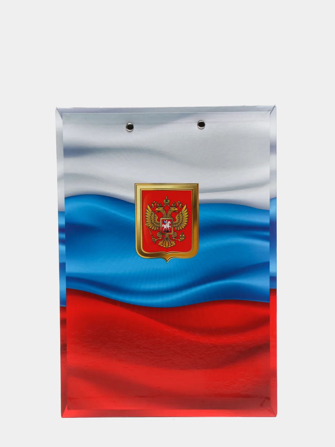 Планшет с зажимом А4, дизайн Россия, ламинированный картон, с флагом
