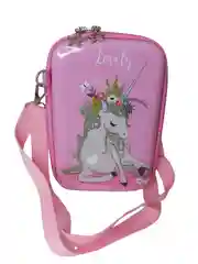 Коралловый детская сумка с единорогами через плечо